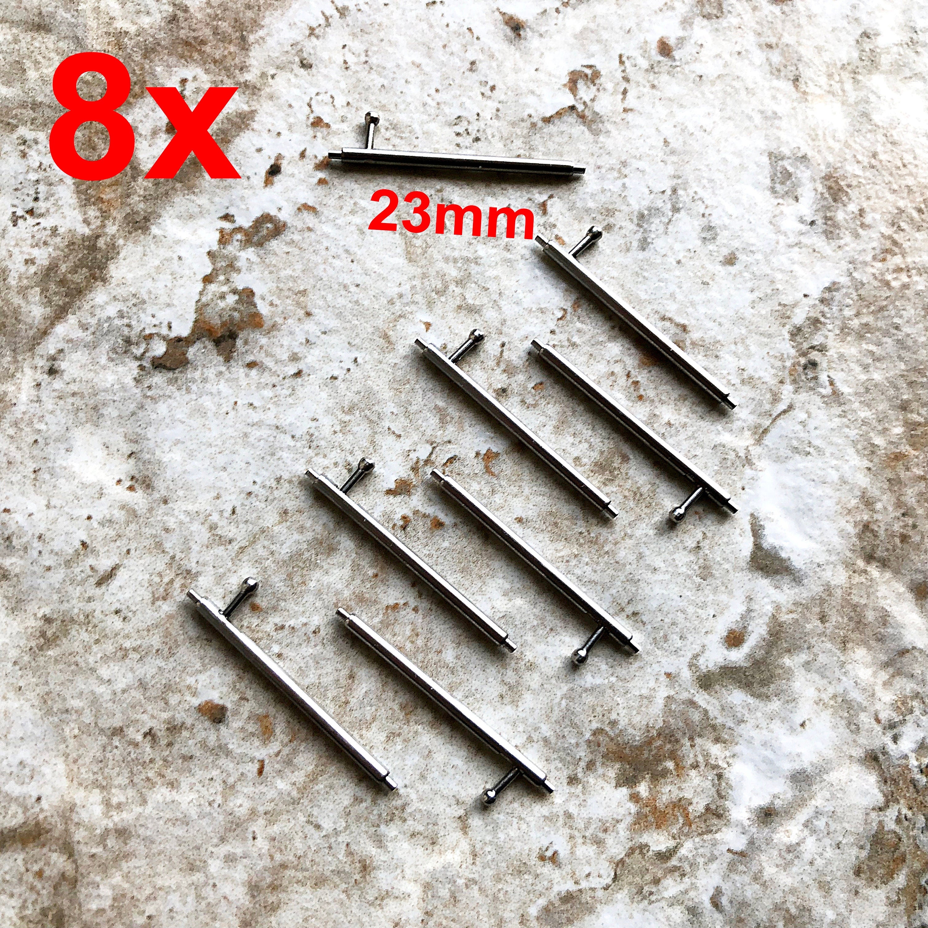 Versa 2 8pcs Set Quick Release Pins Compatible with Fitbit Smartwatch Lever Spring Bars 23mm Stainless Steel Watch Band Parts Diameter 1.5mm